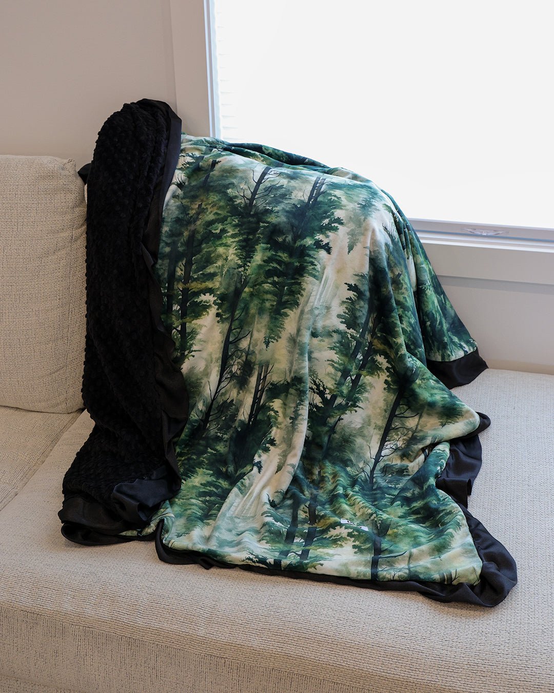 Blankets - Watercolor Pine Trees Forest - Gliz Design
