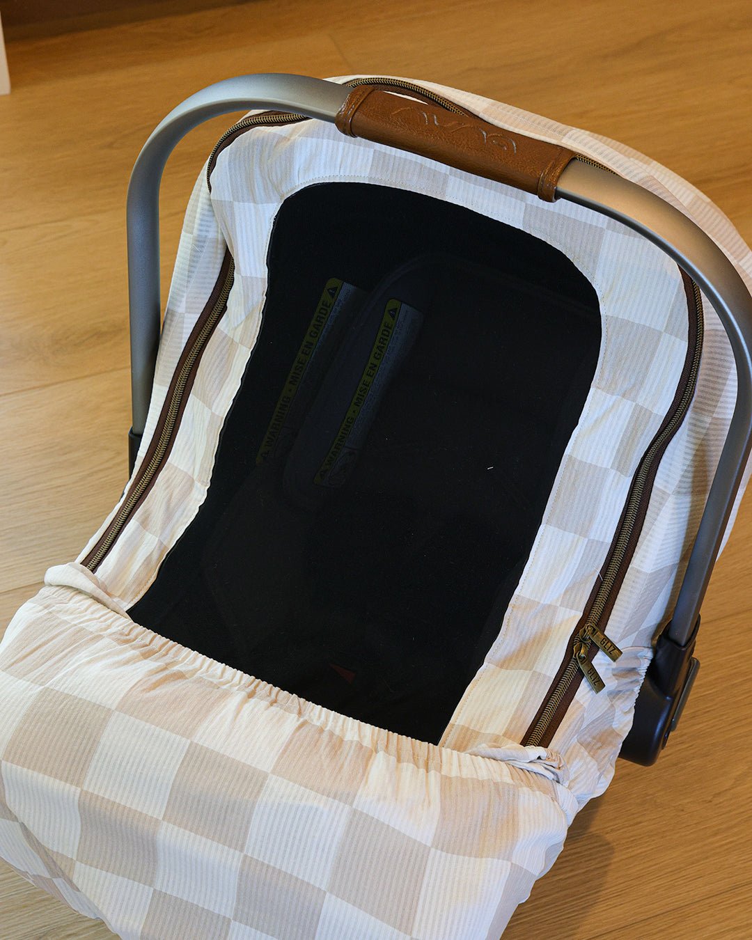 Summer Lite GlizCover™ - Sandy Taupe & Cream Checkers - Gliz Design
