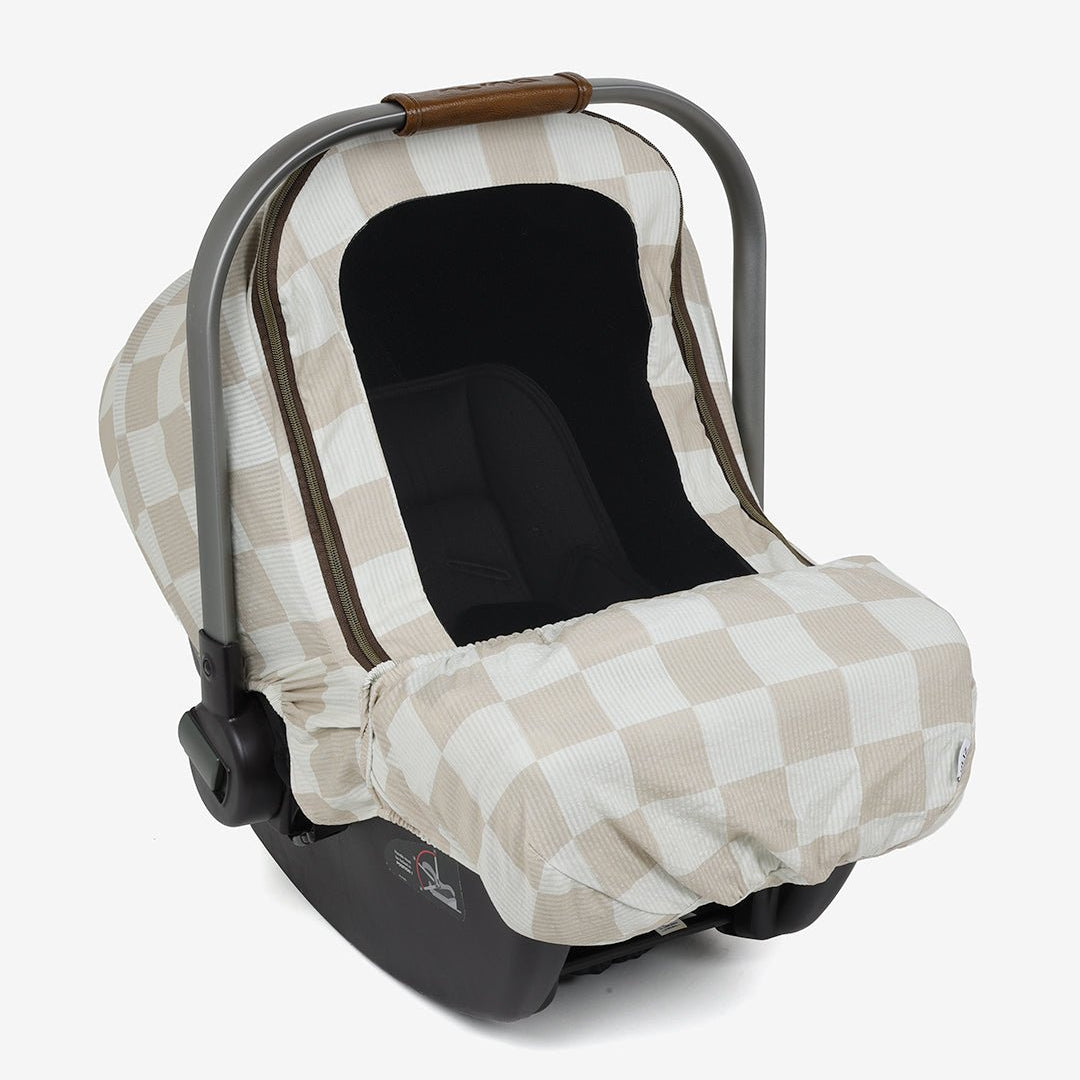 Summer Lite GlizCover™ - Sandy Taupe & Cream Checkers - Gliz Design