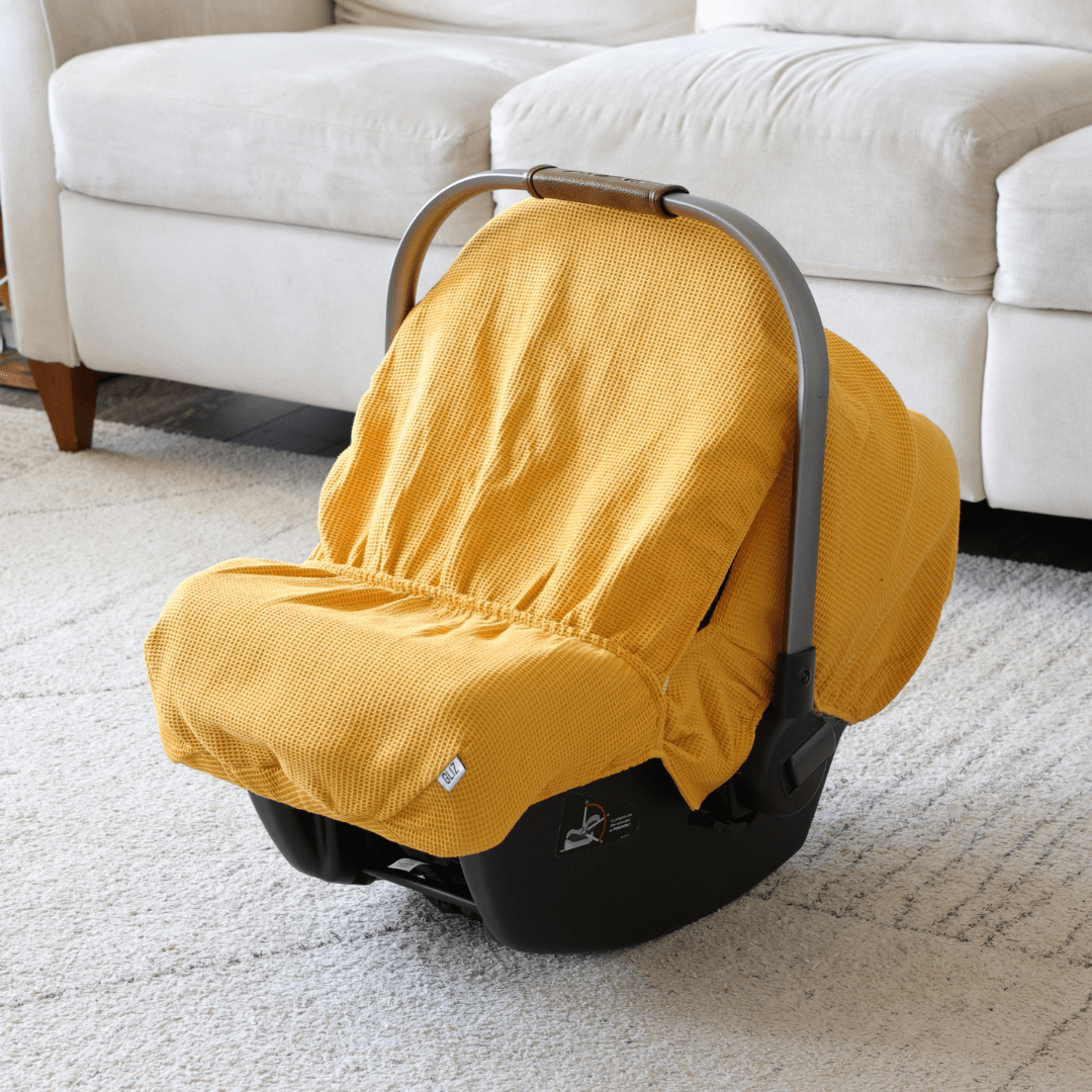 Summer Waffle Cover - Mustard - Gliz Design