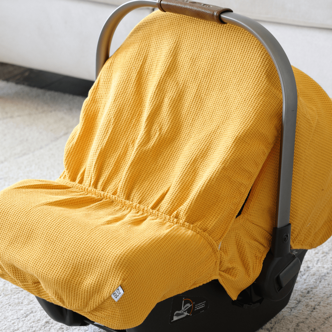 Summer Waffle Cover - Mustard - Gliz Design