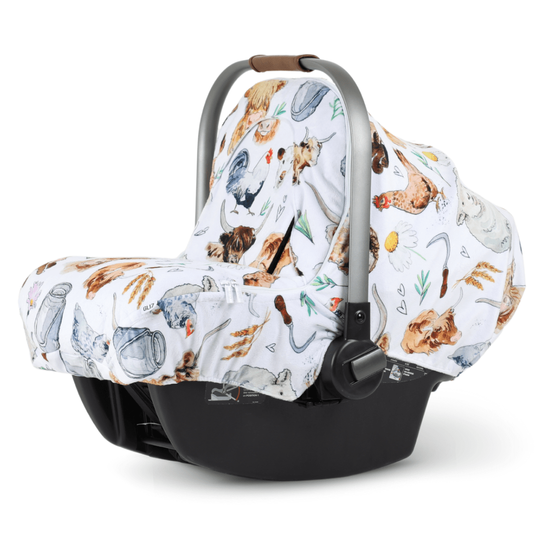 Gliz Design Winter Car Seat Cover Farm Animals