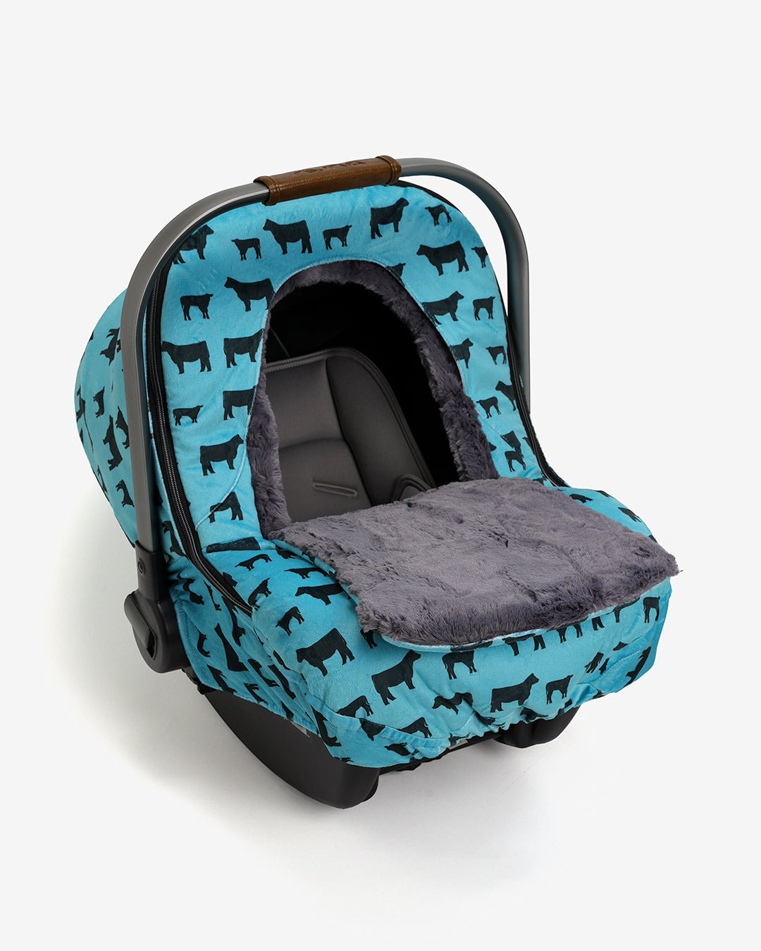 Winter Cover - Teal Cows - Gliz Design