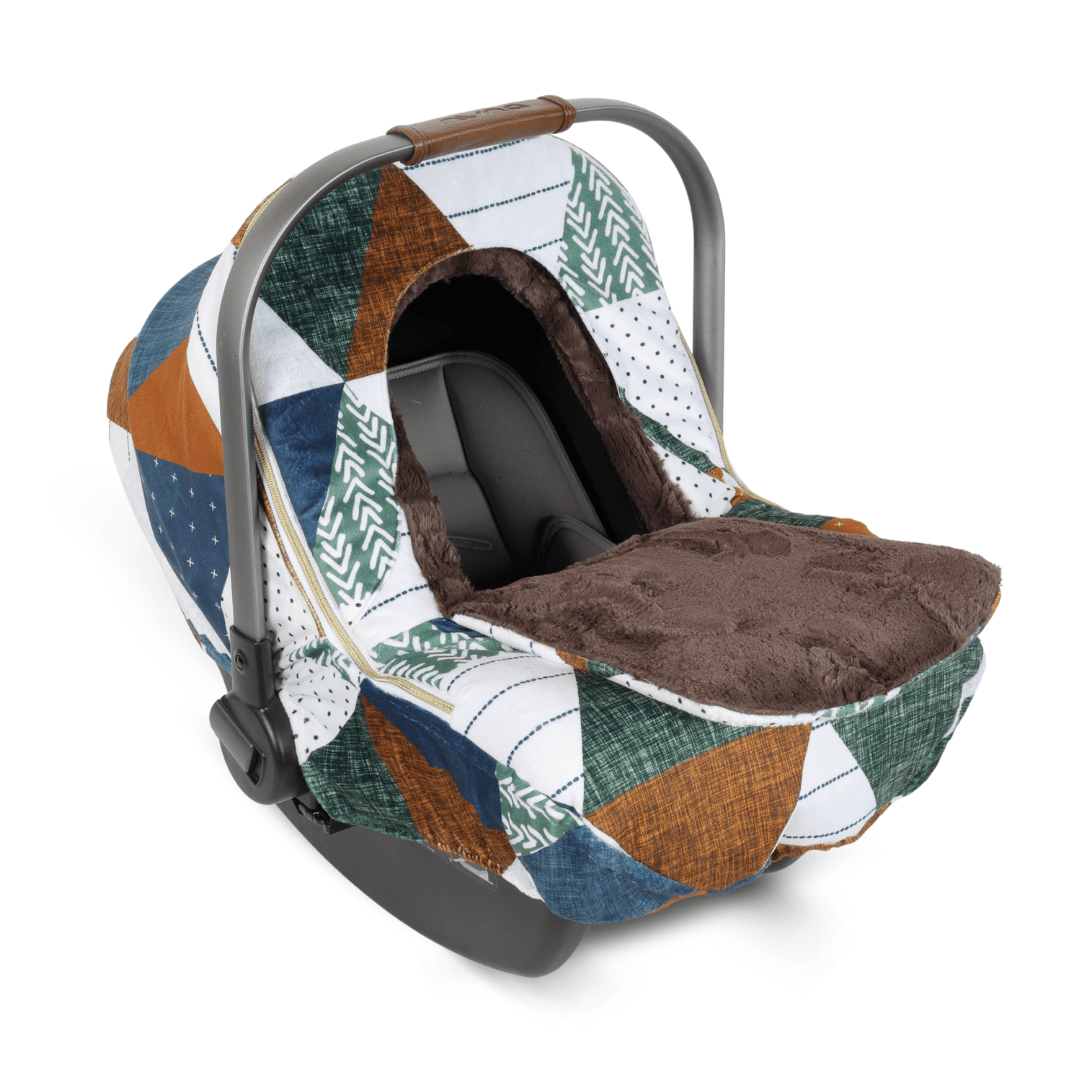 Winter GlizCover™ - Triangle Wholecloth Rust and Slate - Gliz Design