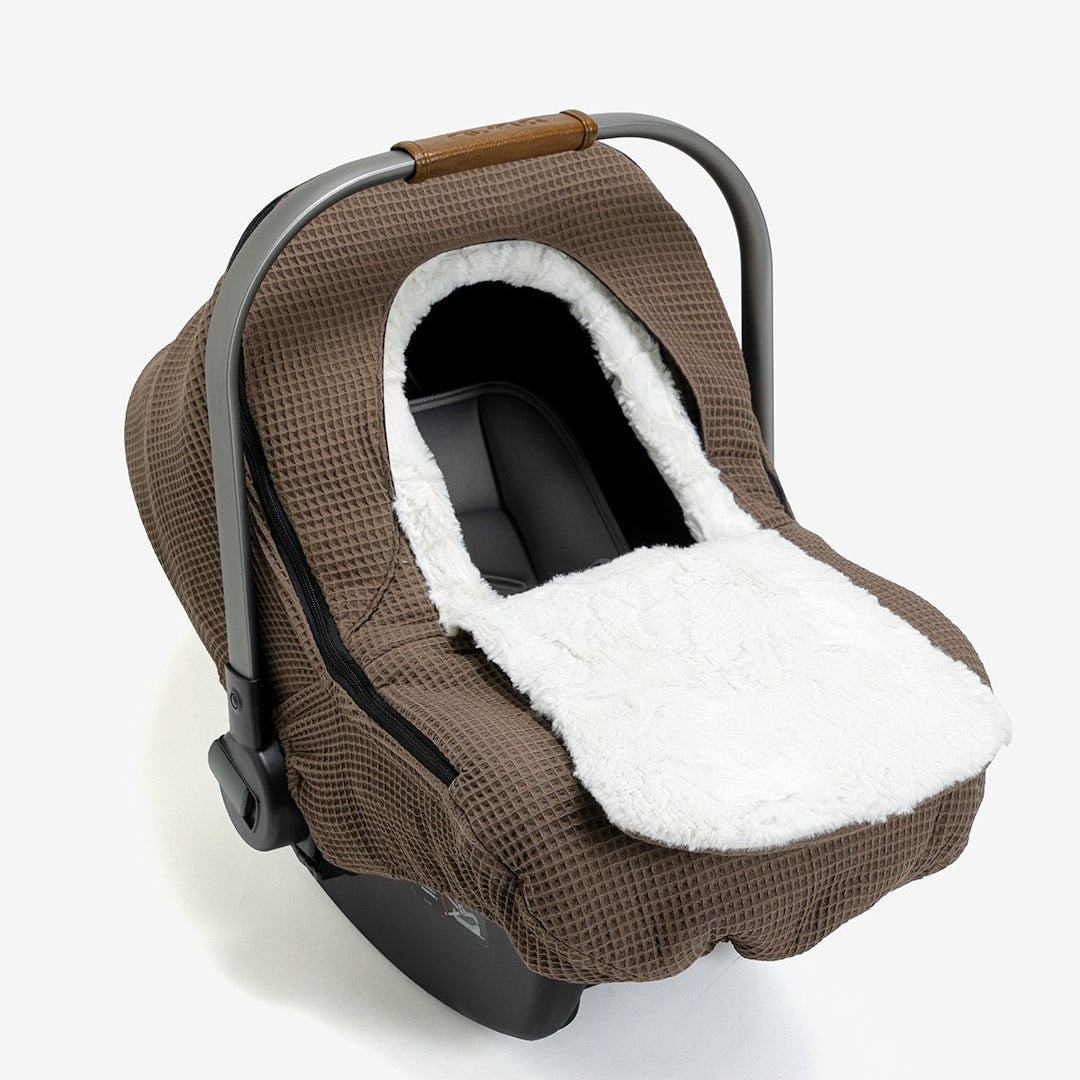 Winter Waffle Cover - Brick - Gliz Design