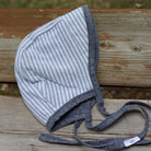 Baby Bonnet - Prairie Denim and Mini Stripes - Gliz Design