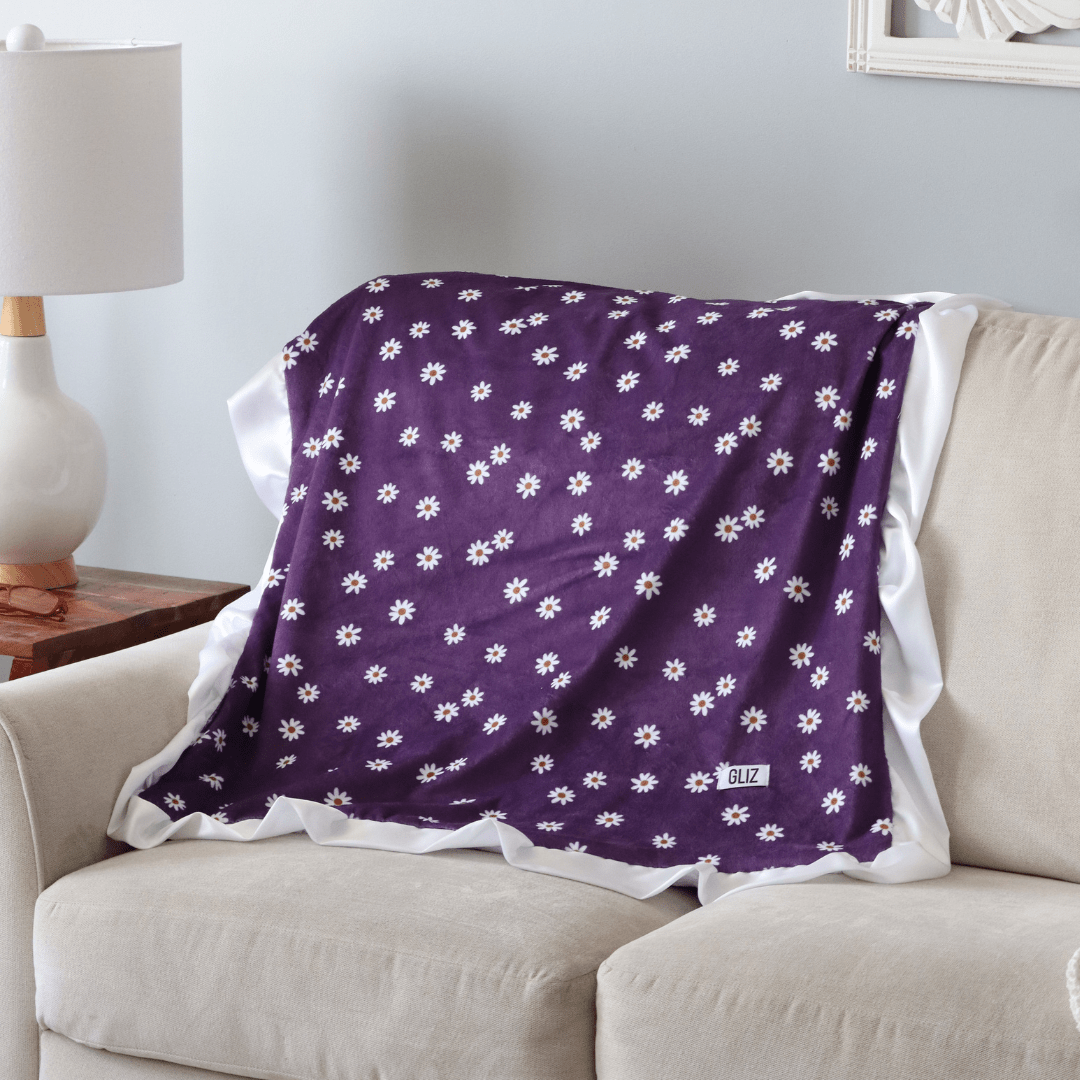 Blankets - Purple Daisies - Gliz Design