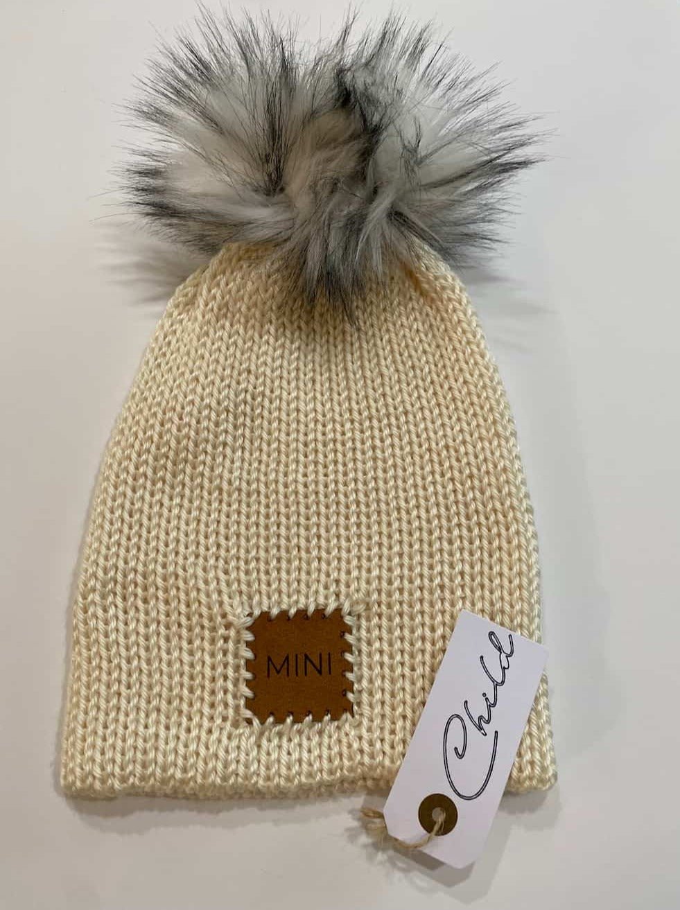 Knitted Toque,Beanie (Cream) - Gliz Design