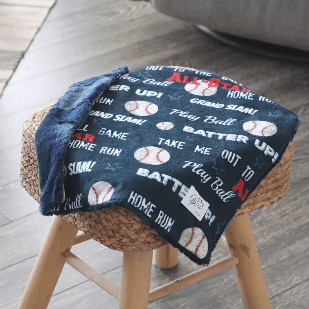 Snuggle Taggie - Batter Up (Navy) - Gliz Design