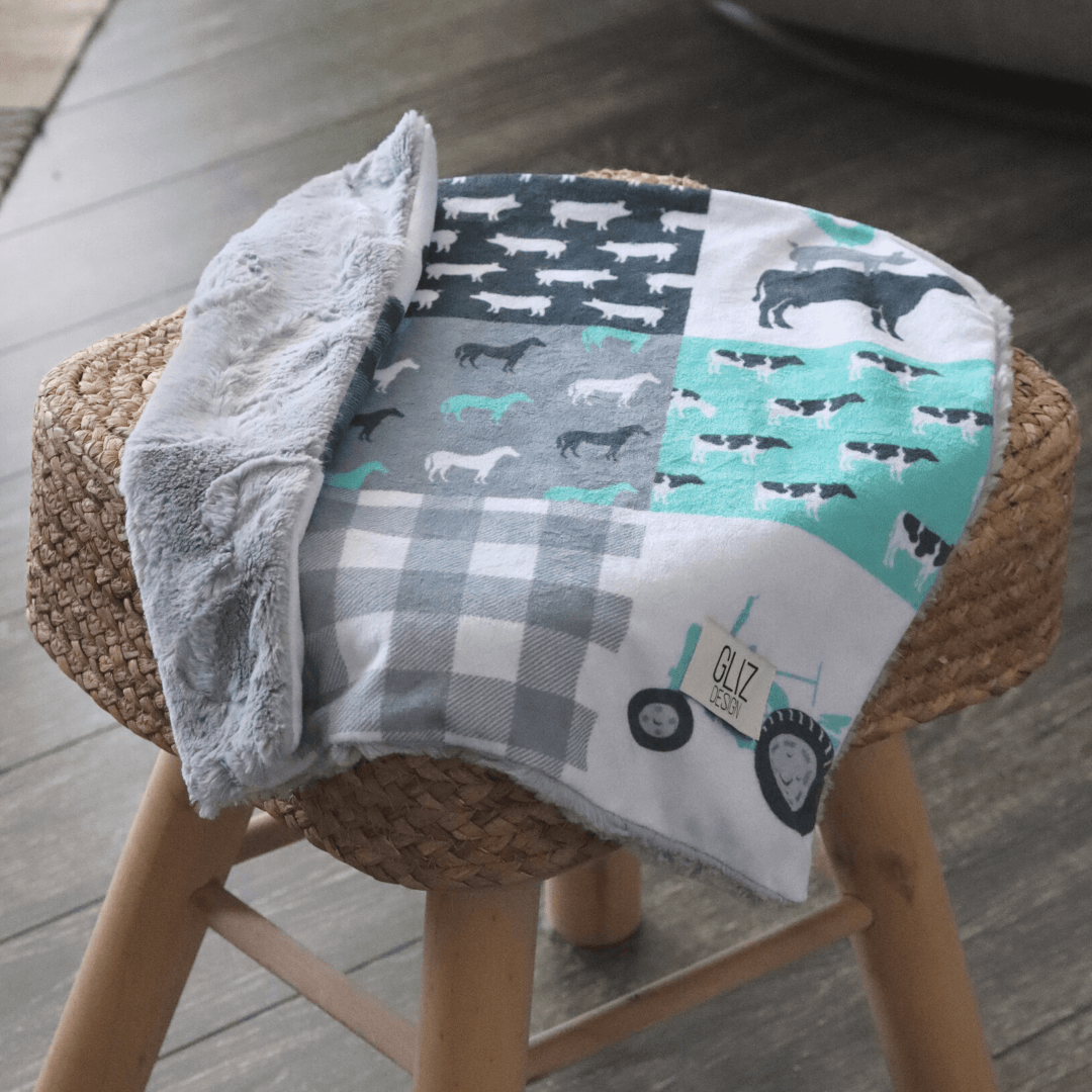 Snuggle Taggie - Farm Patchwork - Gliz Design