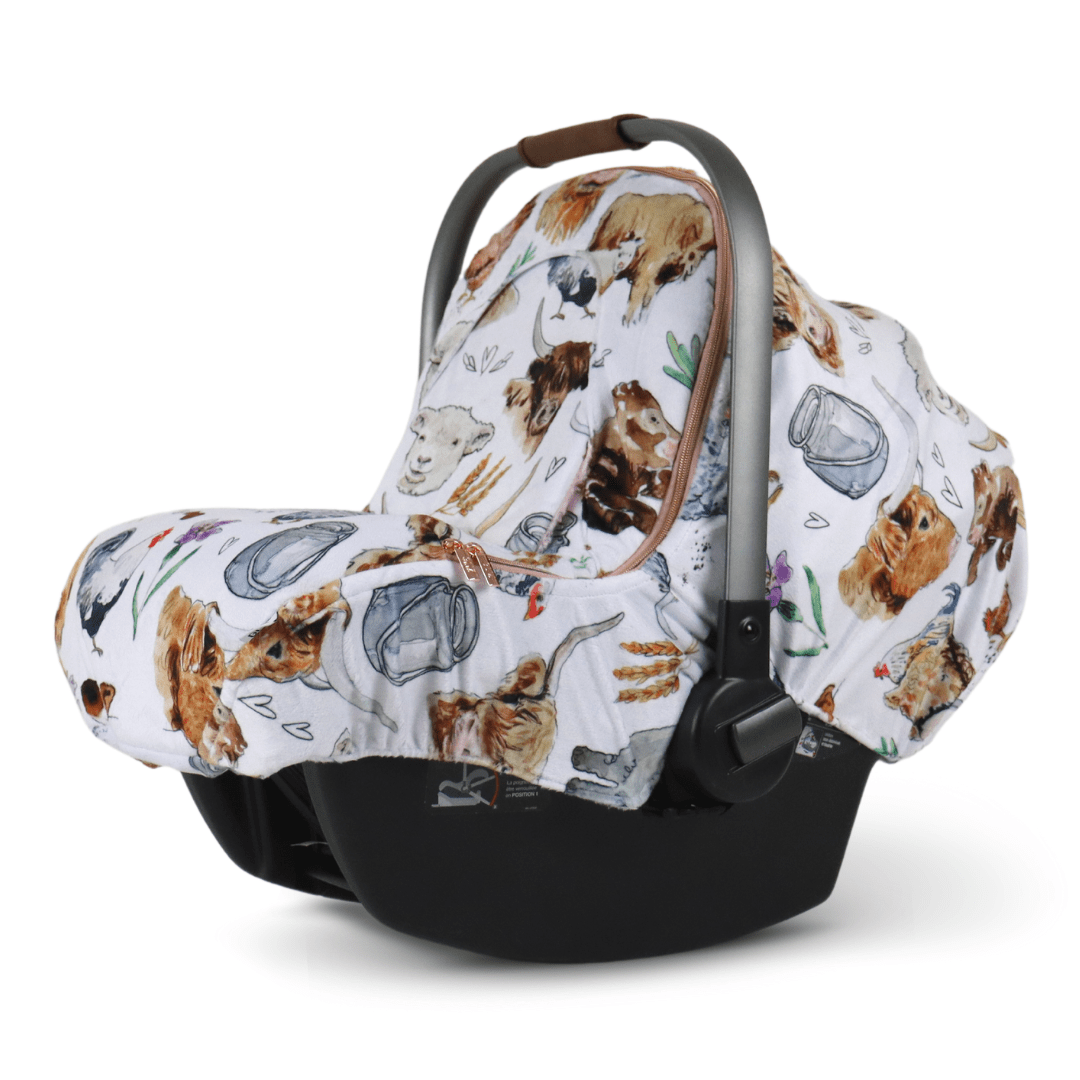 Gliz Design Winter Car Seat Cover Farm Animals