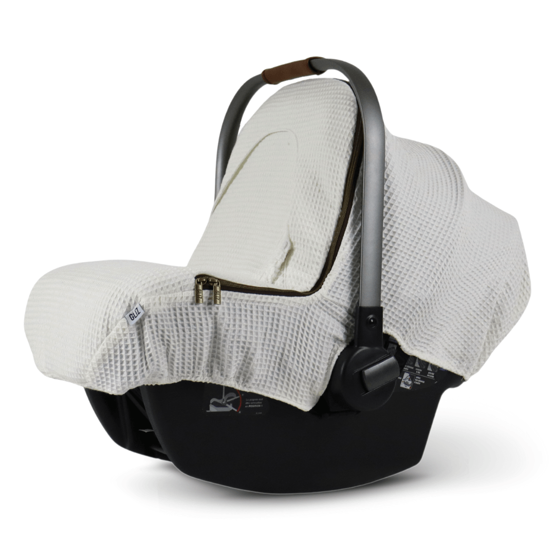 Gliz Design Baby Car Seat Winter Covers Waffle Cream