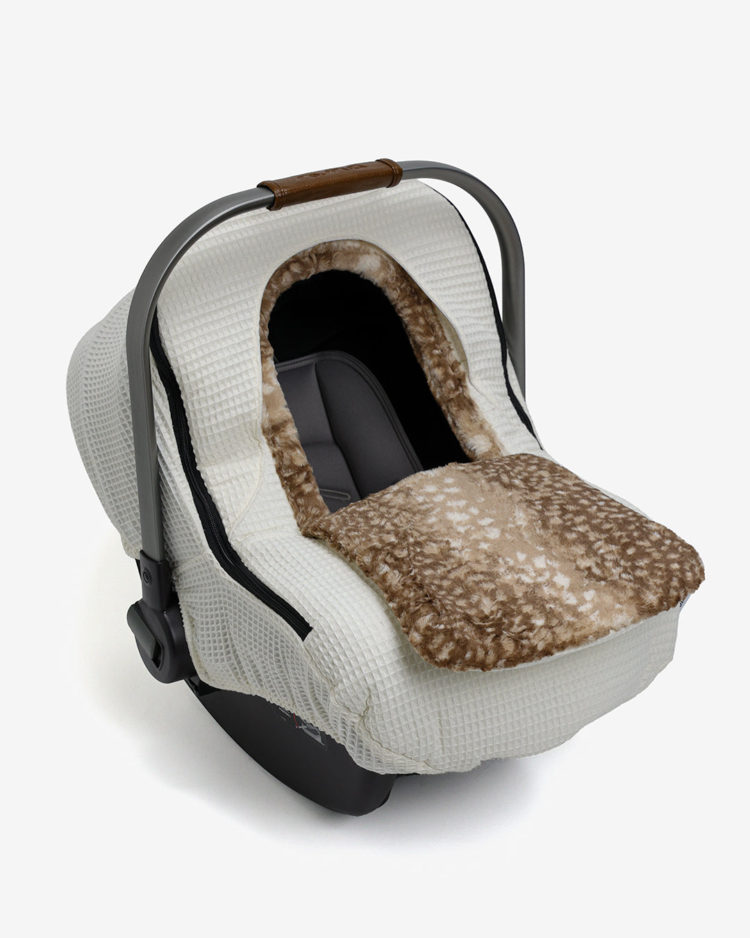 Couverture gaufrée d'hiver - Crème 