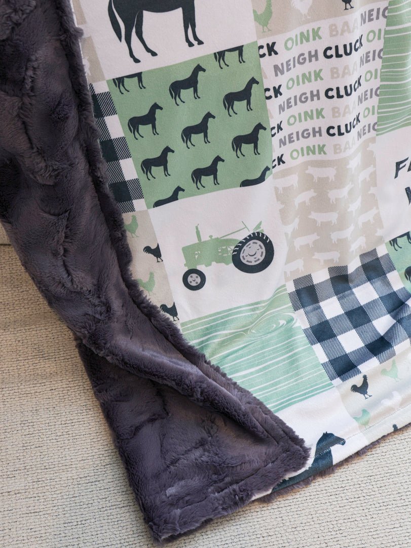 Blankets - Farm Life Cluck Patchwork - Gliz Design