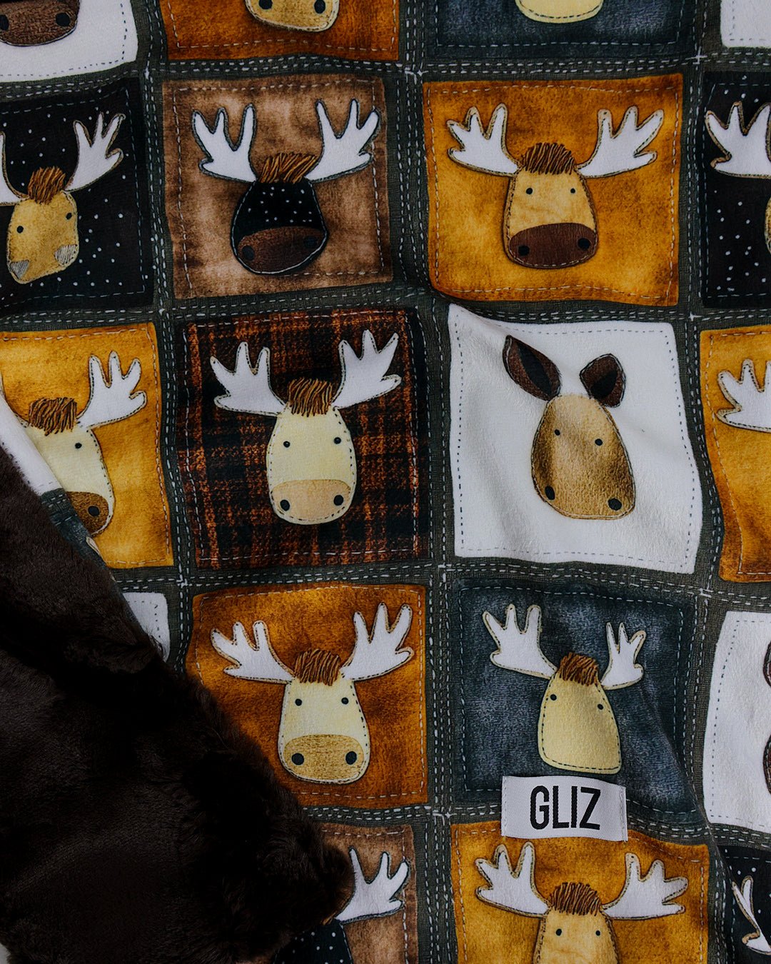 Blankets - Moose Patchwork - Gliz Design
