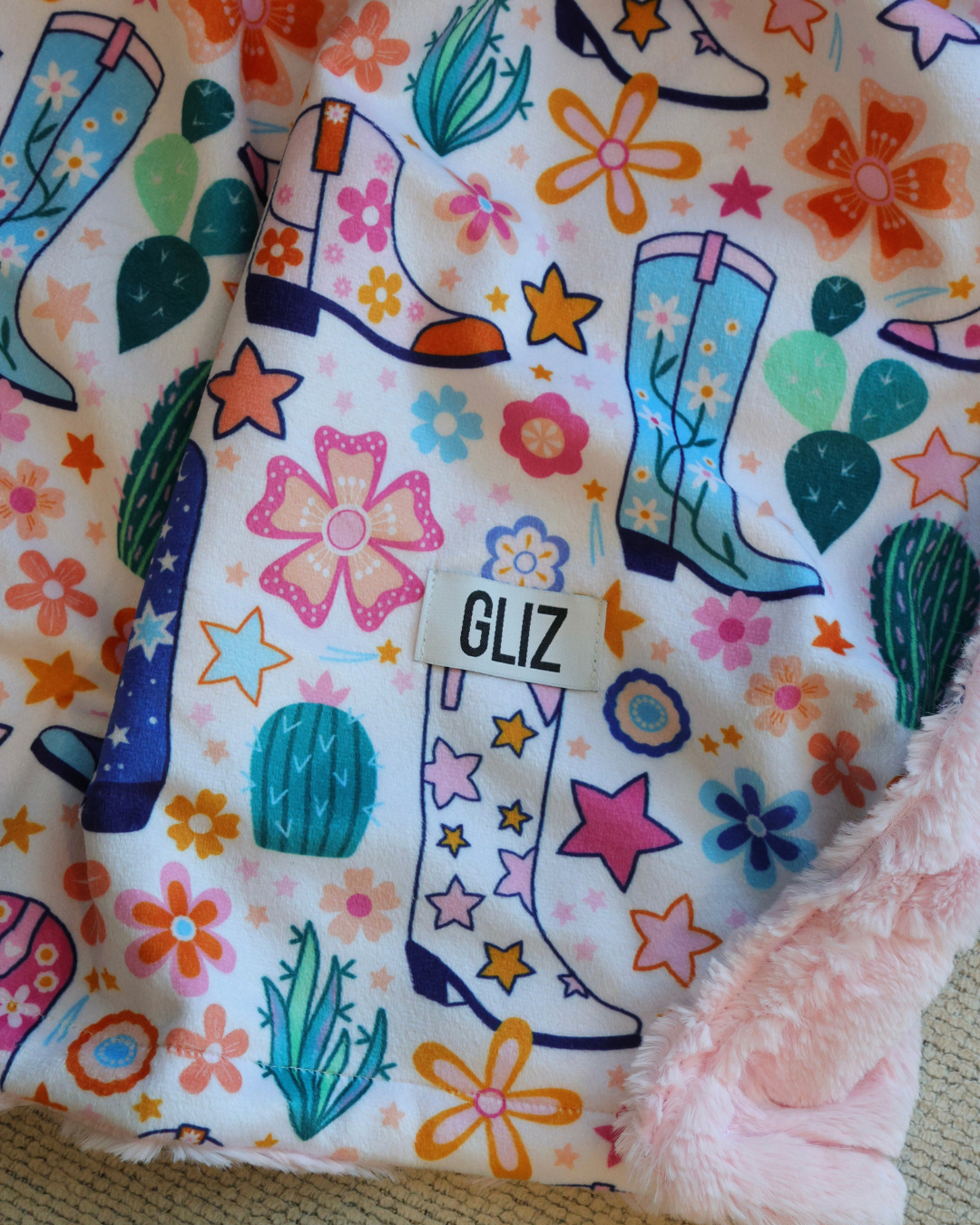 Blankets - Retro Cowboy Boots - Gliz Design