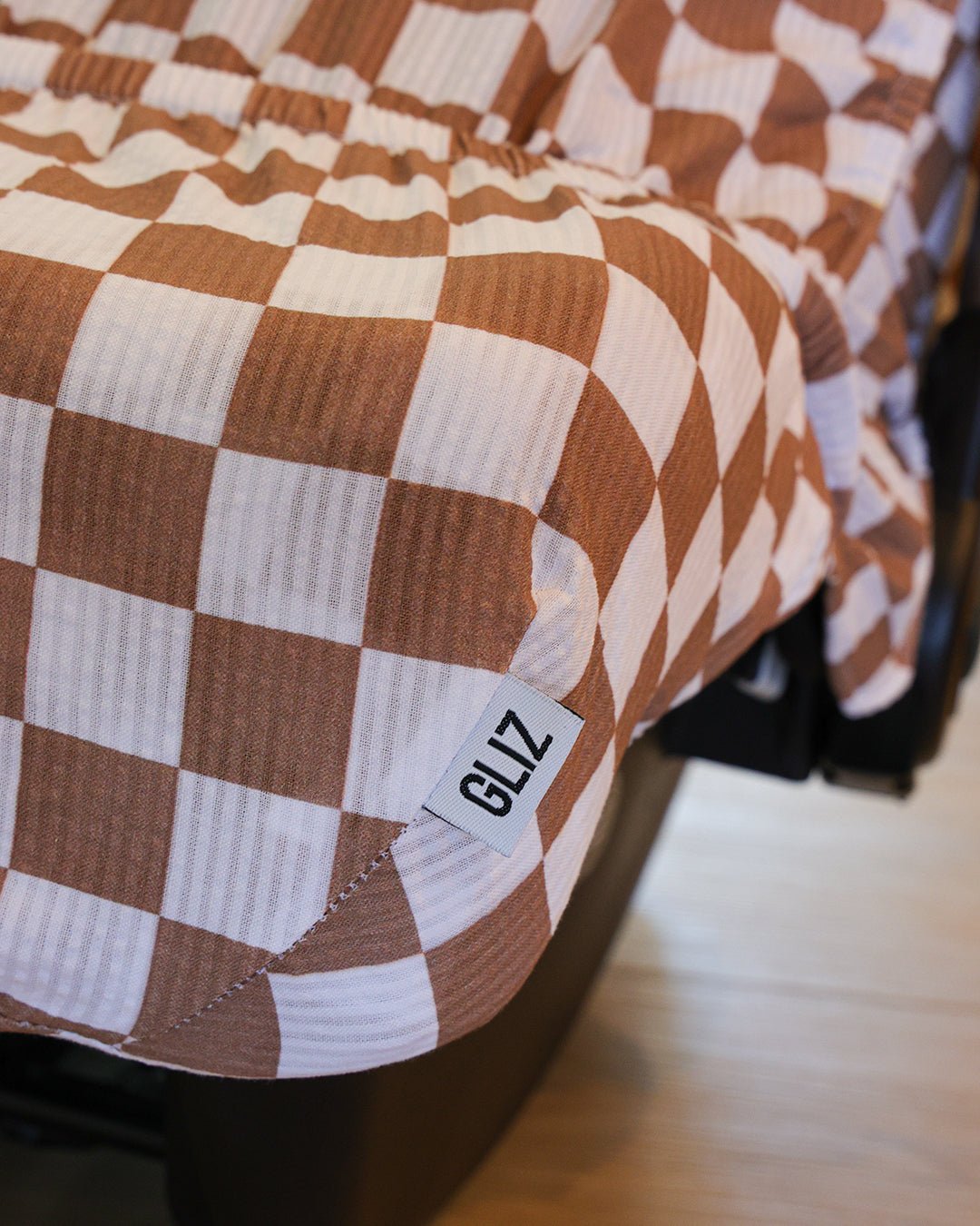 Summer Lite GlizCover™ - Espresso Checkers - Gliz Design