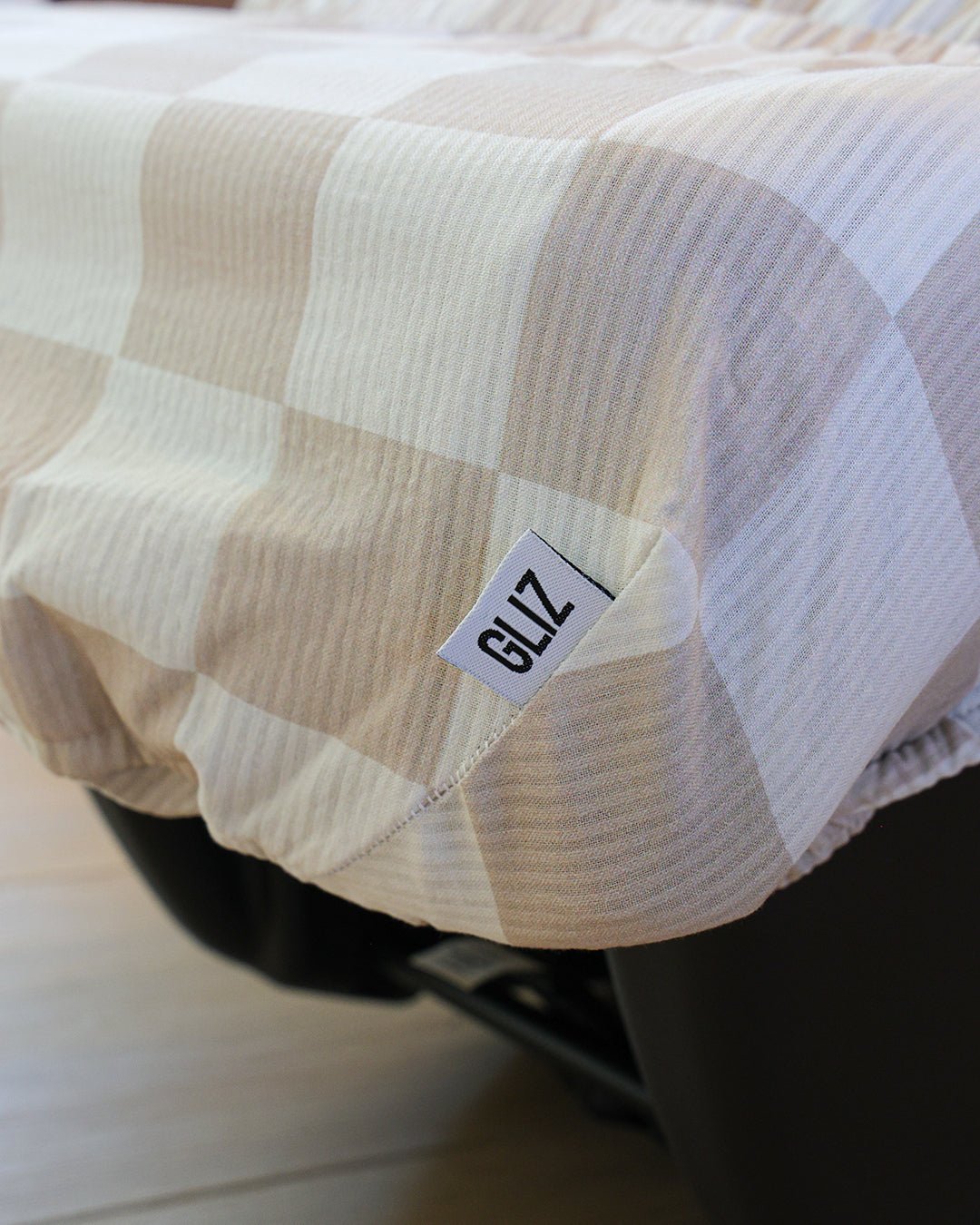 Summer Lite GlizCover™ - Sandy Taupe & Cream Checkers - Gliz Design