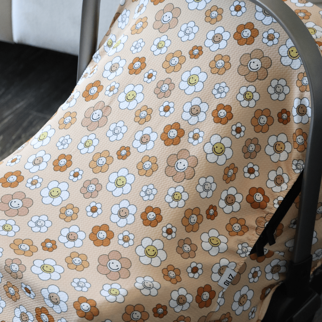 Summer Weave Cover - Smiley Daisies - Gliz Design