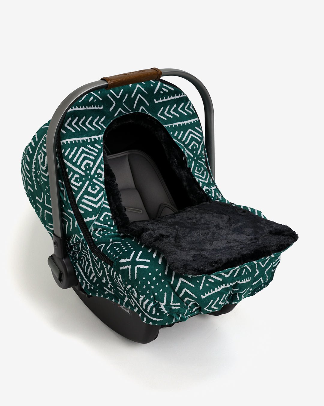 Winter Cover - Green Mudcloth - Gliz Design