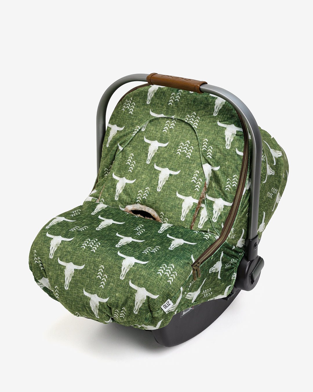 Winter Cover - Olive Green Long Horns - Gliz Design