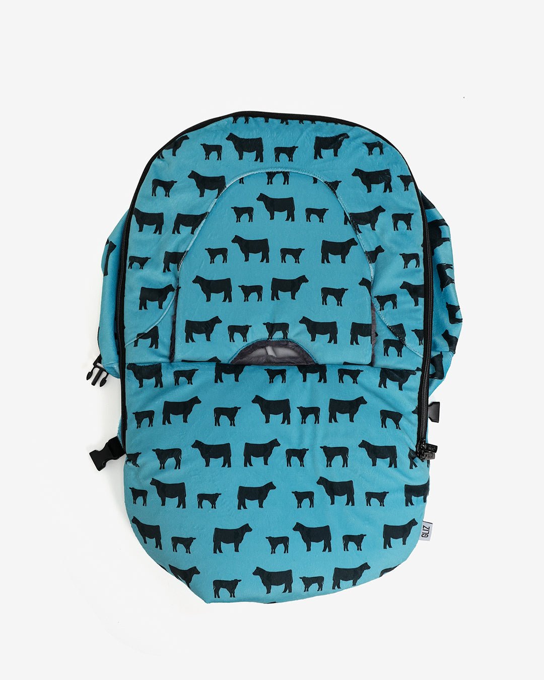 Winter Cover - Teal Cows - Gliz Design