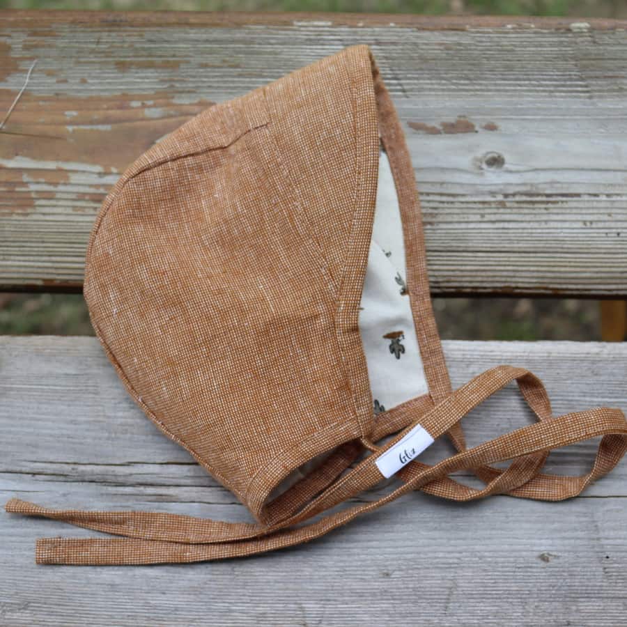 Baby Bonnet - Prairie Brown and Cactuses - Gliz Design
