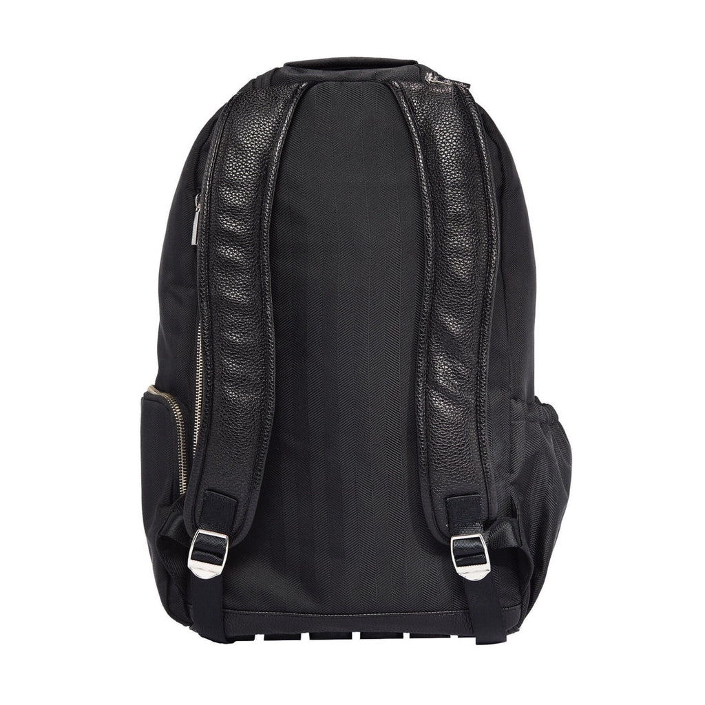 Black Herringbone Boss Backpack™ Diaper Bag - Gliz Design