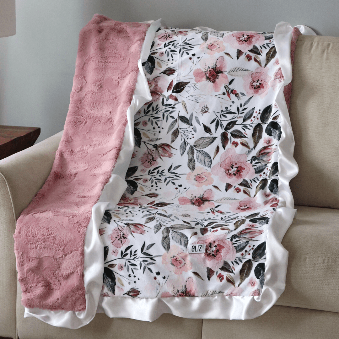 Blankets - Autumnal Blush Watercolor - Gliz Design