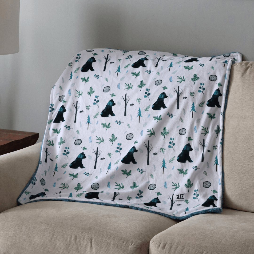 Blankets - Blue Bear - Gliz Design