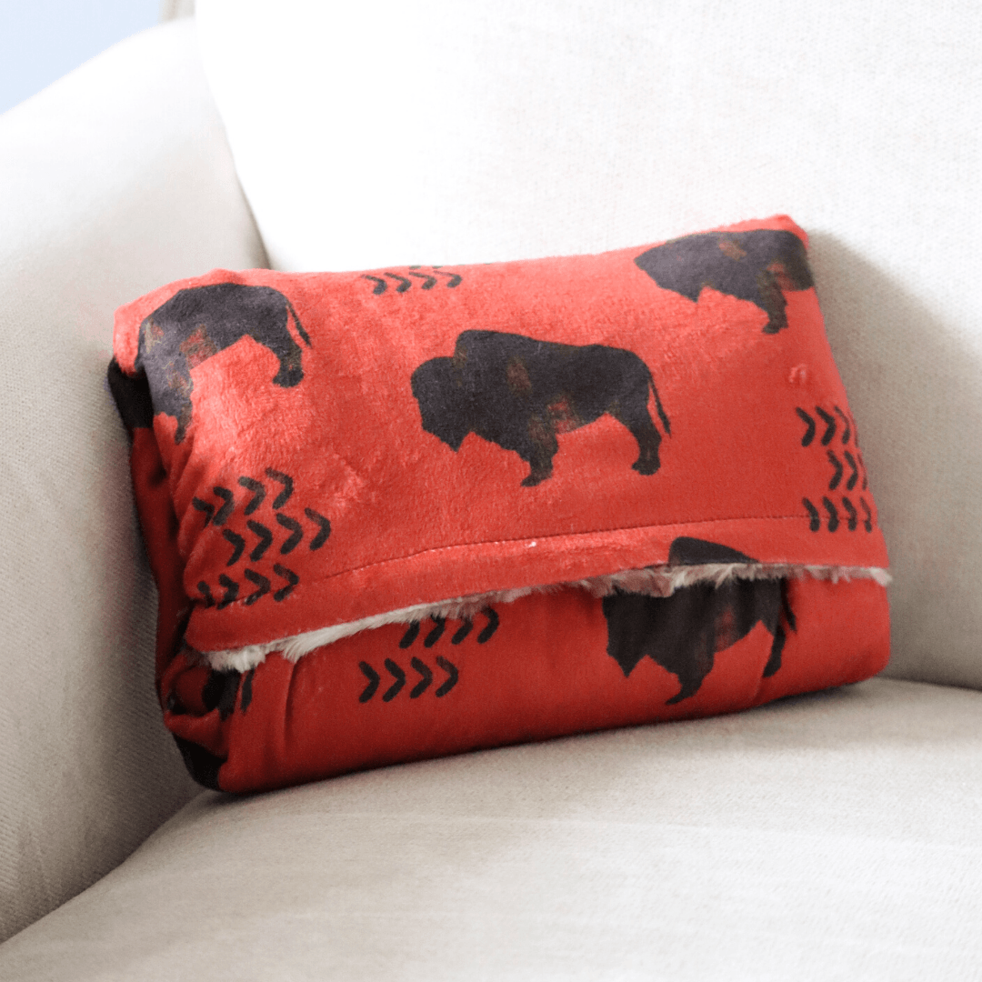 Blankets - Buffalos (Red) - Gliz Design