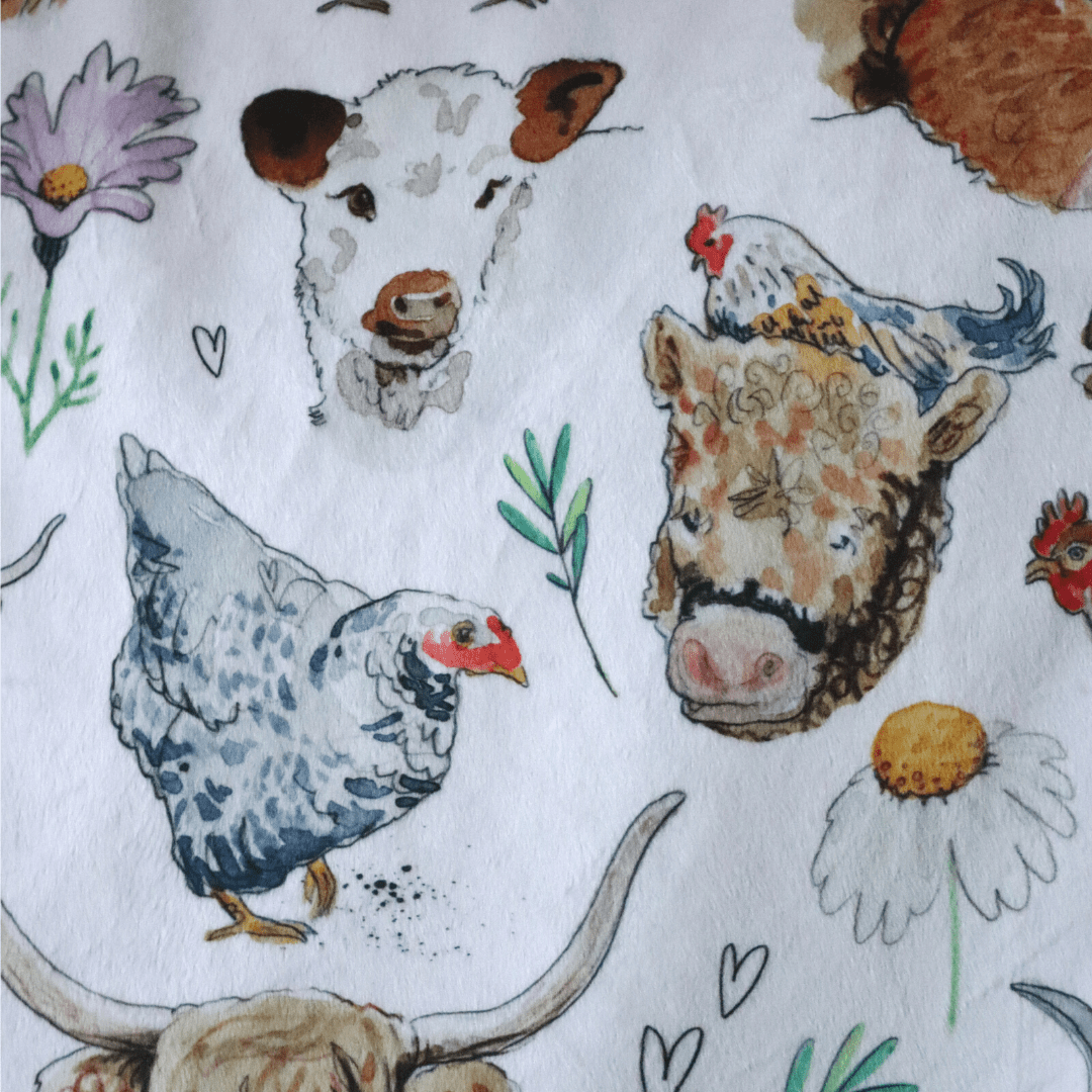 Blankets - Farm Animals - Gliz Design