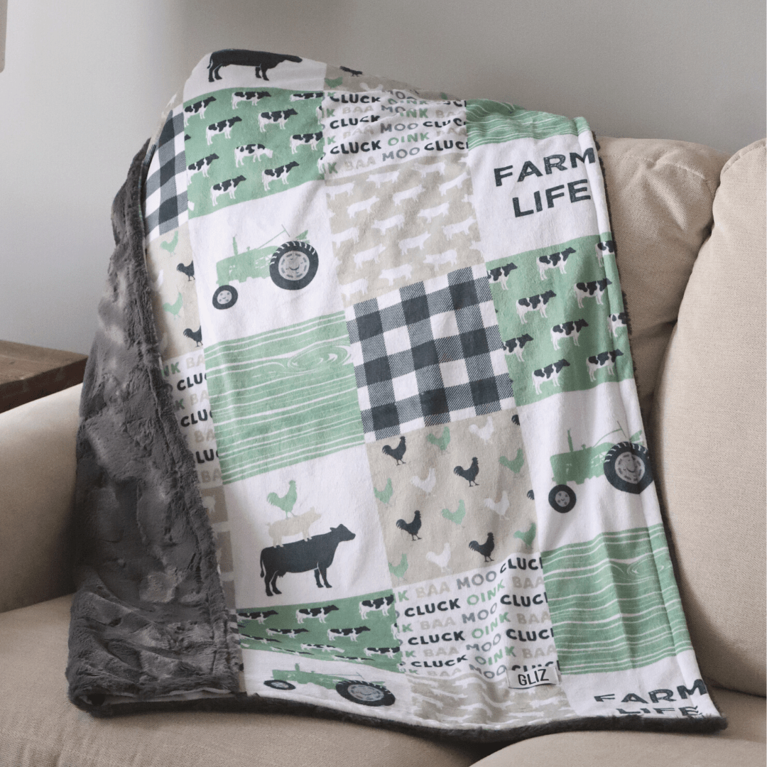 Blankets - Farm Life Cluck Patchwork - Gliz Design