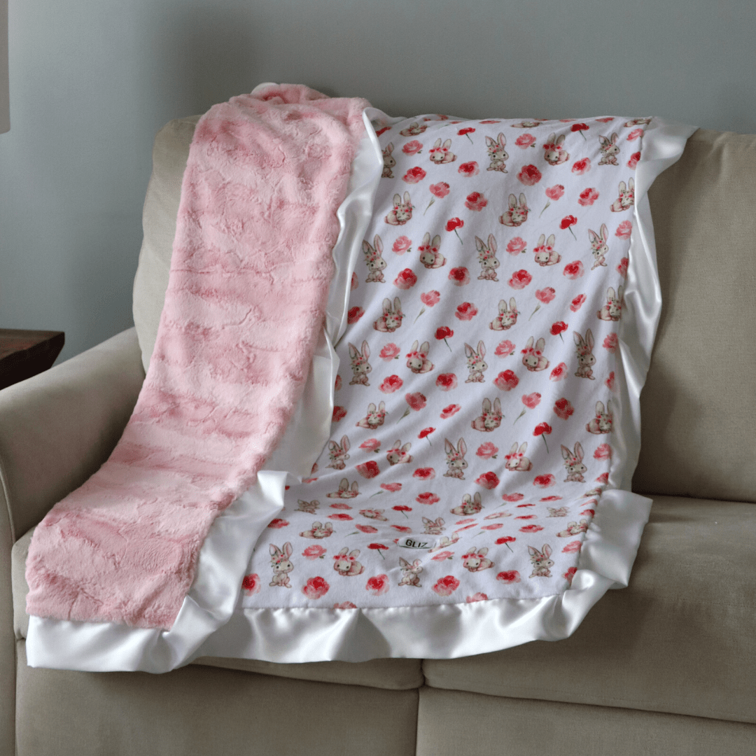 Blankets - Rabbits and Roses - Gliz Design