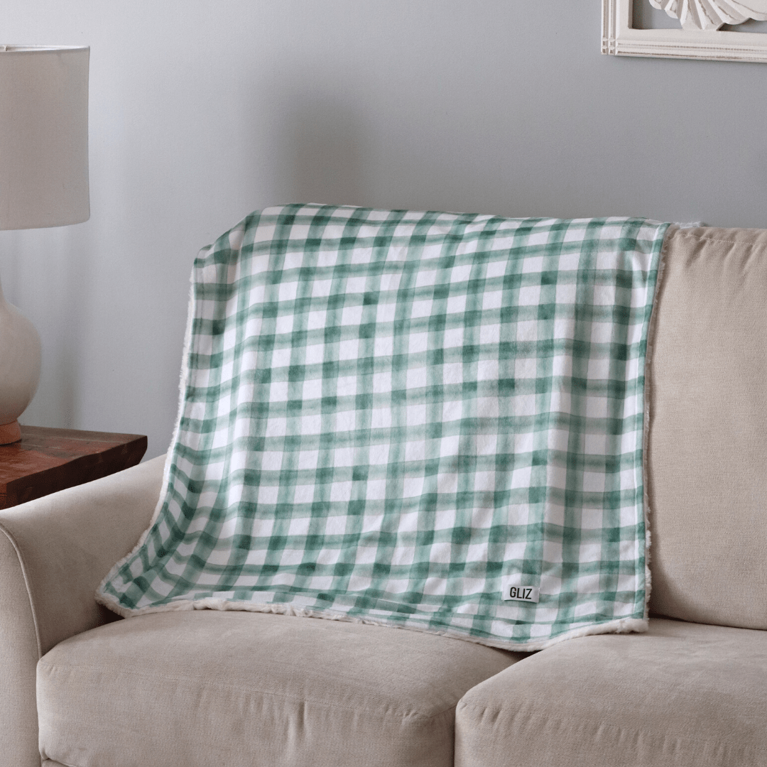 Blankets - Sage Plaid - Gliz Design