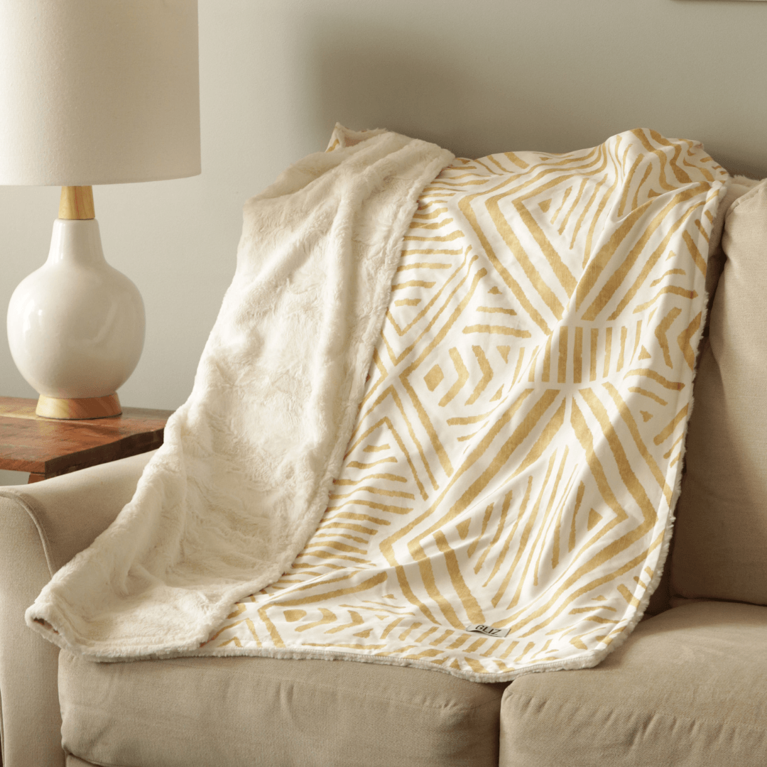 Blankets - Tribal Geometric Gold - Gliz Design