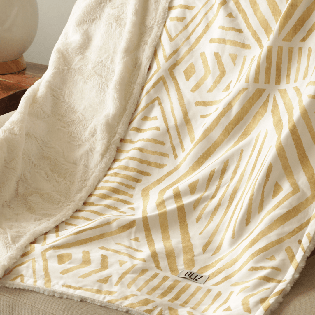 Blankets - Tribal Geometric Gold - Gliz Design