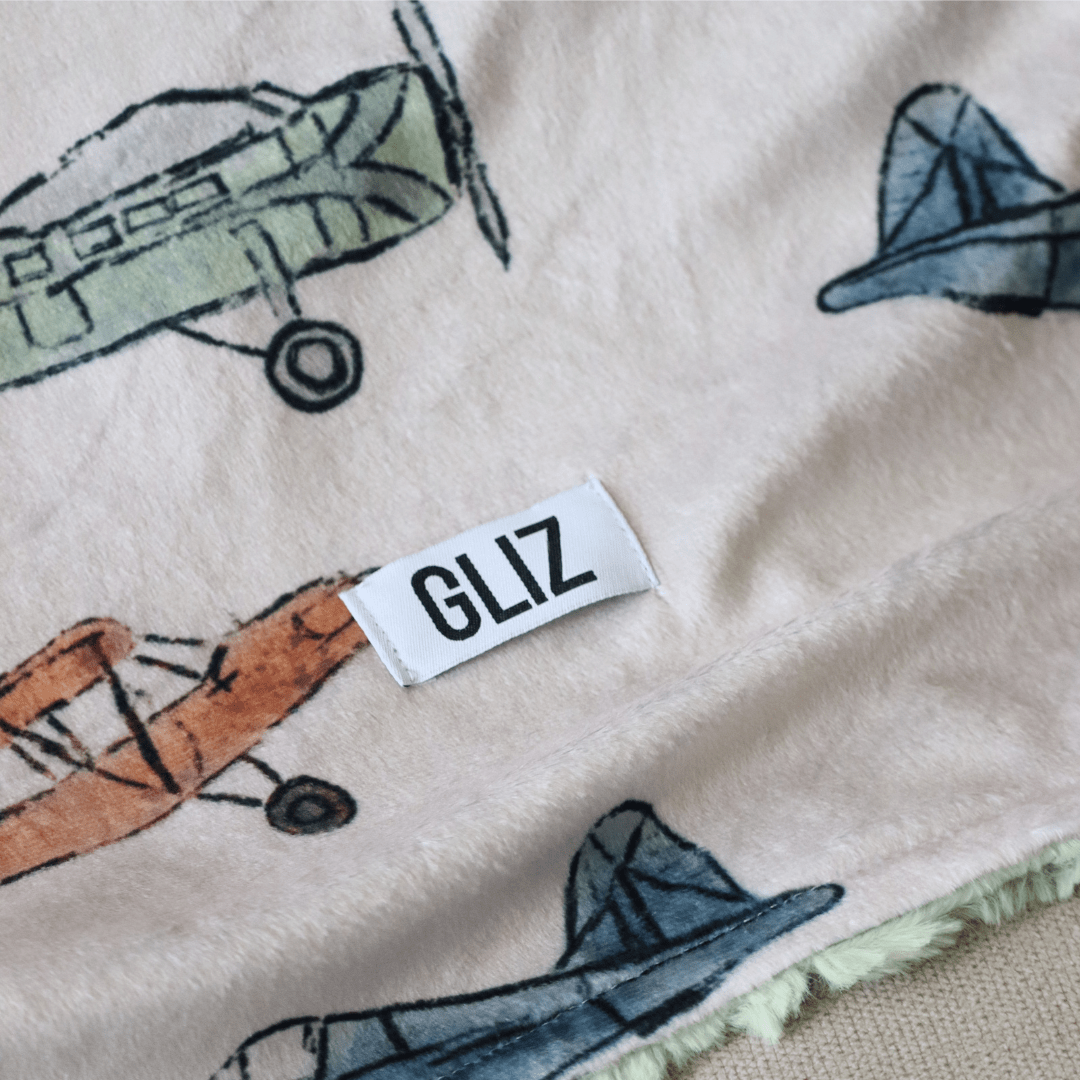 Blankets - Vintage Airplanes - Gliz Design