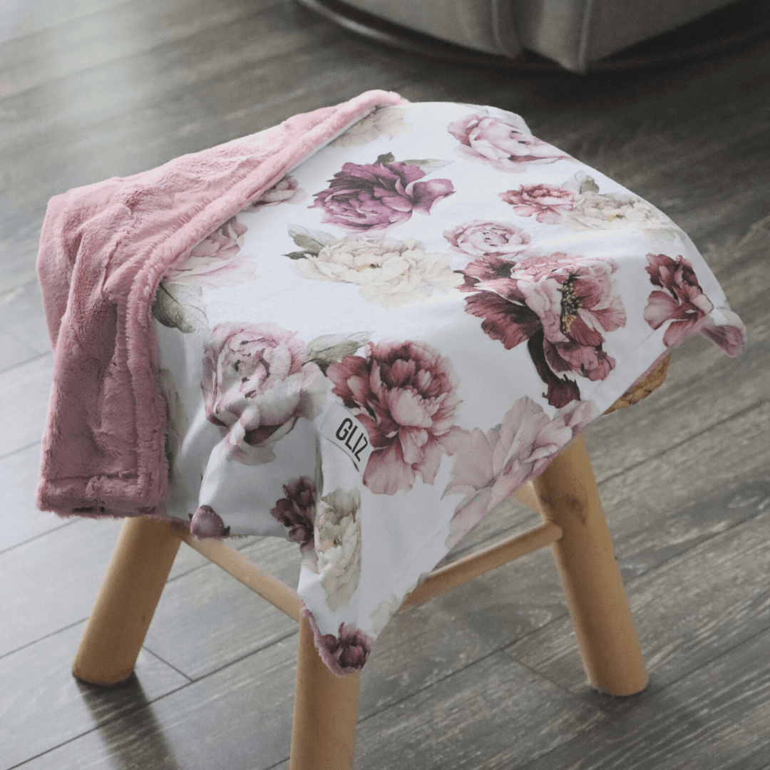 Blankets - White Peonies - Gliz Design