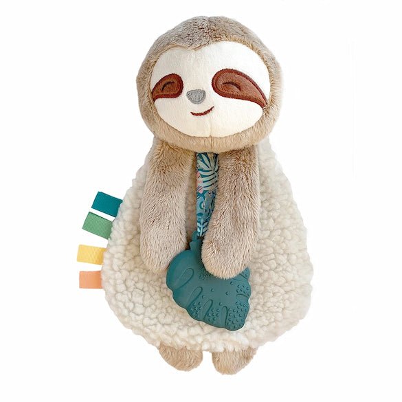 Itzy Lovey™ Sloth Plush with Silicone Teether Toy - Gliz Design