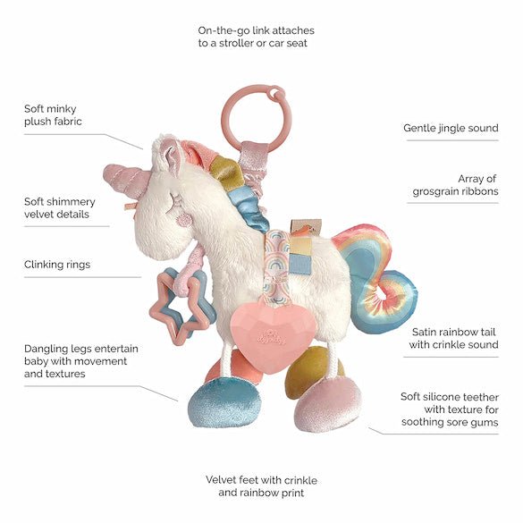 Link & Love™ Unicorn Activity Plush with Teether Toy - Gliz Design