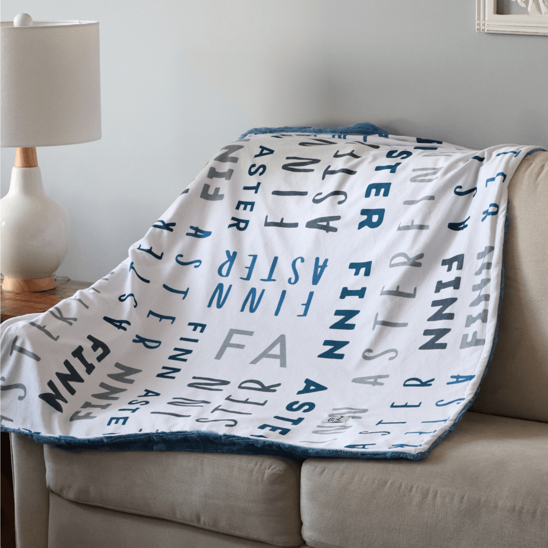 Gliz Design Create Your Own Name Blanket