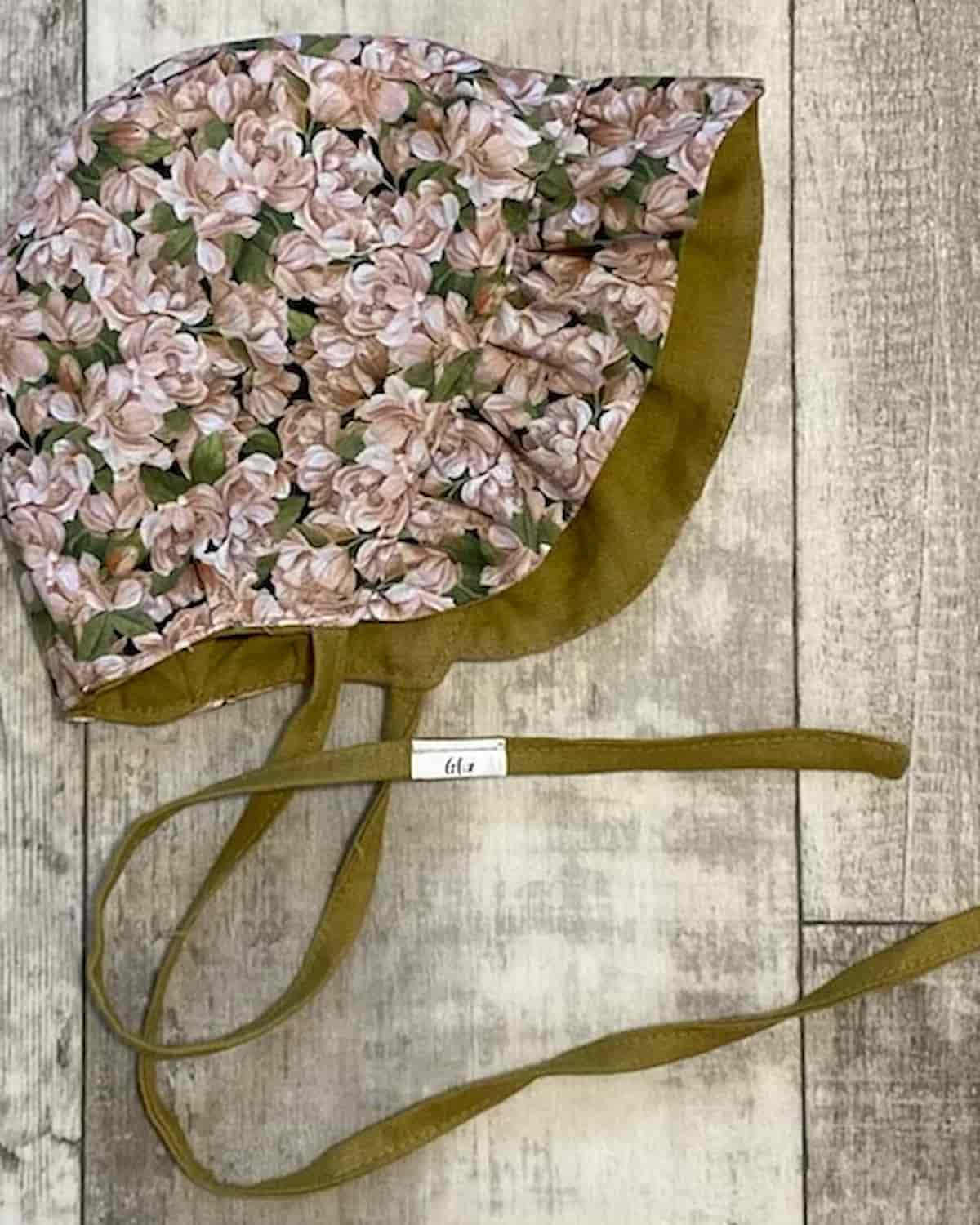 Ruffle Bonnet - Florals and Sage - Gliz Design