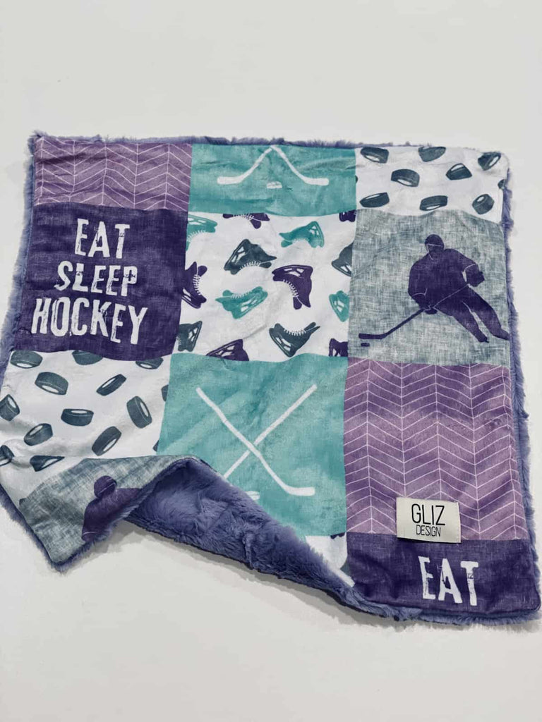 Snuggle Taggie - Eat Sleep Hockey - Gliz Design