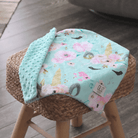 Snuggle Taggie - Teal Floral - Gliz Design