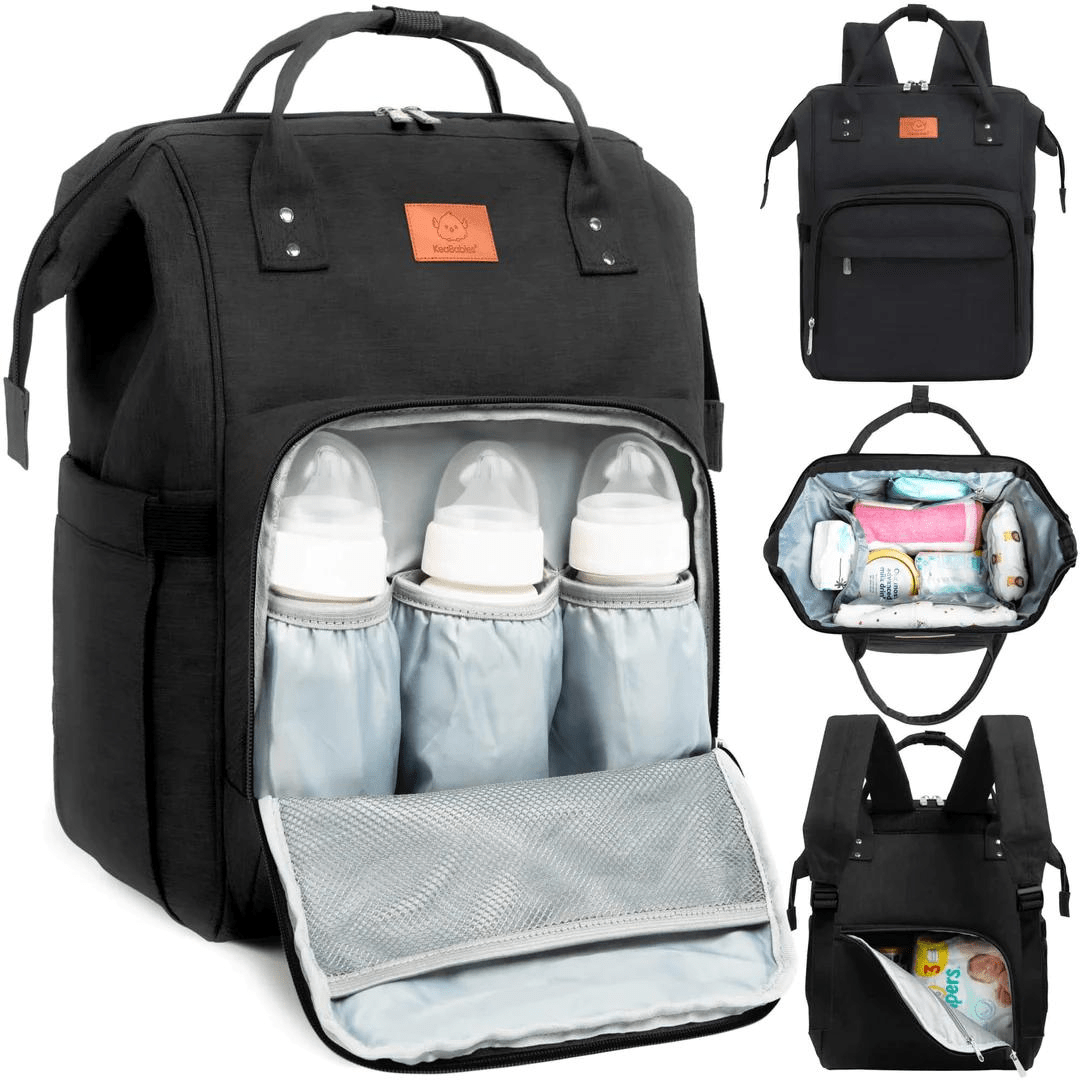 Trendy Black Diaper Bag - Gliz Design