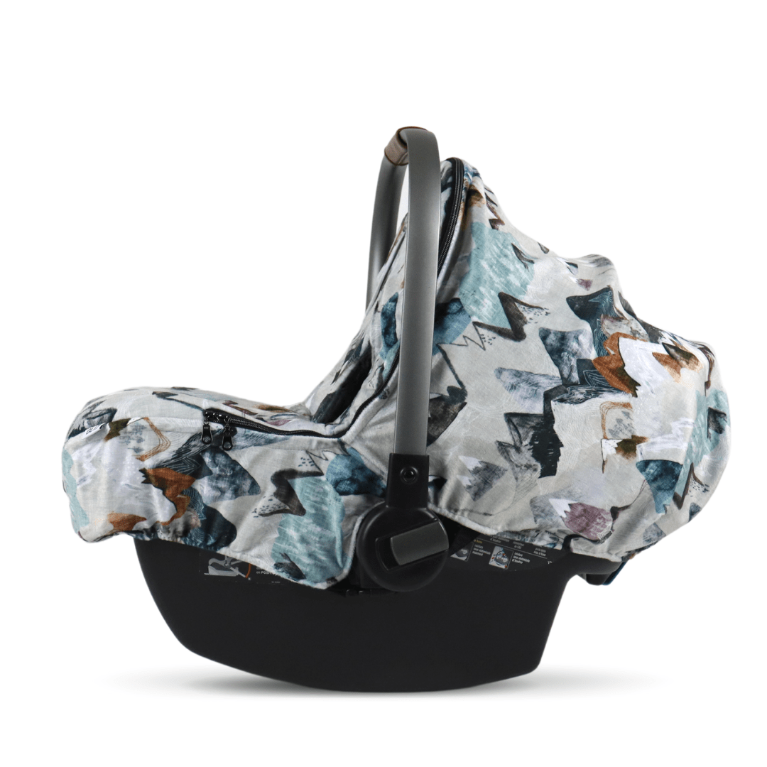 Gliz Design Winter Car Seat Cover Call of the Mountains ochre