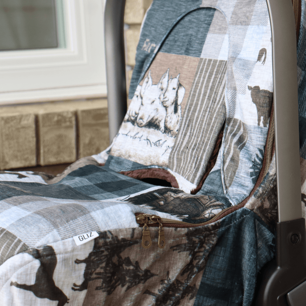 Winter - Farmin Rustic Soft Brown and Grey - Gliz Design