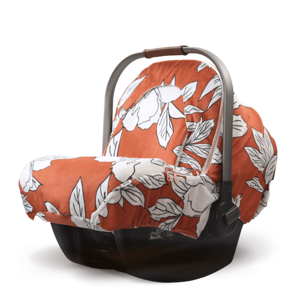 Winter - Peonies Flower (White & Rust) - Gliz Design