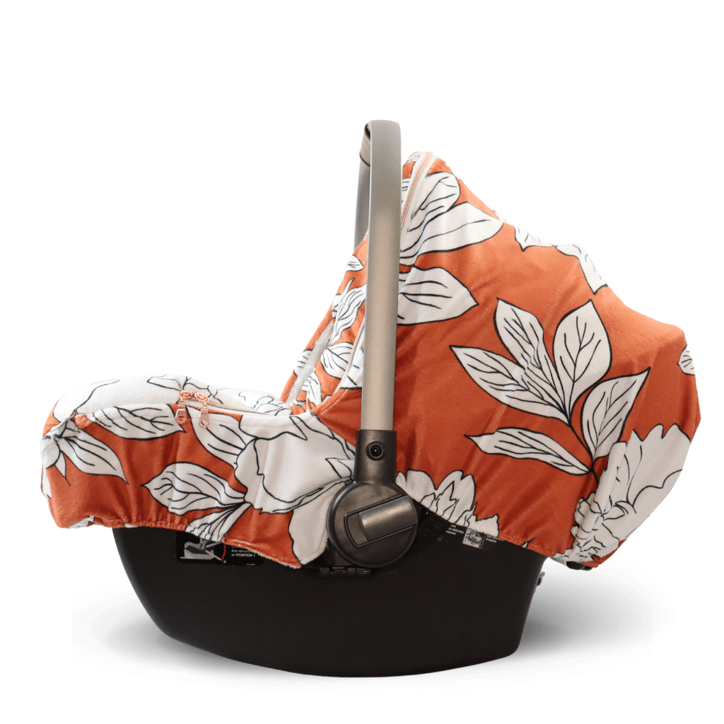 Winter - Peonies Flower (White & Rust) - Gliz Design